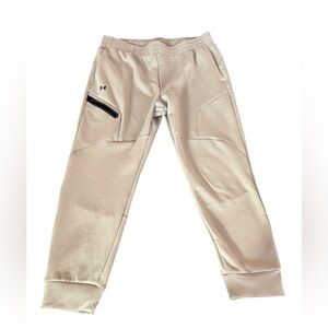 Under Armour UA Women’s Unstoppable Fleece Joggers Light Beige SZ XL